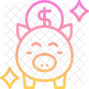 Pig Dollar Coin Piggy Bank Icon