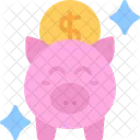 Pig Dollar Coin Piggy Bank Icon