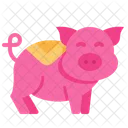 Flat Pig Icon