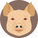 Pig Head Face Icon