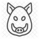 Boar Pig Face Icon