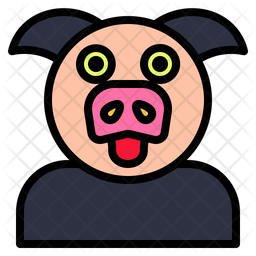 Pig Icon Of Colored Outline Style Available In Svg Png Eps Ai Icon Fonts