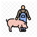 Pig Farmer Animal Icon