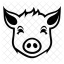 Farm Pig Animal Icon