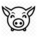 Farm Pig Animal Icon
