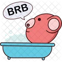 Pig In The Bathtub  Icon