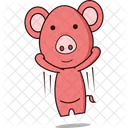 Pig Jumping  Icon
