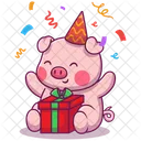 Pig Opening Gift  Icon