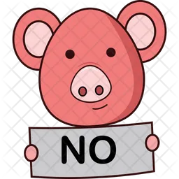 Pig Saying No  Icon