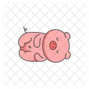 Pig sleeping doodle icon  Icon