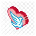 Pigeon Center Heart Icon