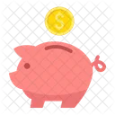 돼지 은행 돈 아이콘