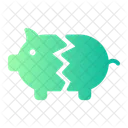 Piggy Bank Economic Crisis Impact Icon