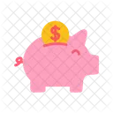 Piggy Bank Savings Coin Icon