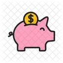 Piggy Bank Savings Coin Icon