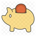 Piggy Bank Penny Bank Money Accumulation Icono