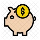 Piggy Bank Dollar Icon