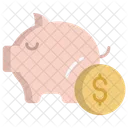 Piggy Bank Saving Money Donation Icône
