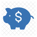 Piggy Bank Saving Dollar Icon