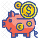 Piggy Bank Saving Money Piggy Icon