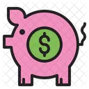 Piggy Bank Money Savings Icon