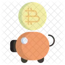 Piggy Bank Bitcoin Money Icon