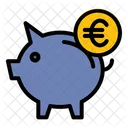 Piggy Bank Euro Save Pig Icon