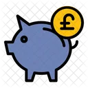 Piggy Bank Pound Save Pig Icon