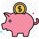 Piggy Bank Money Savings Icon