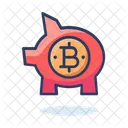 Piggy Bank Save Bitcoin Bitcoin Icon