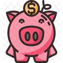 저축 돼지 은행 아이콘