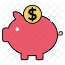 Piggy Bank Penny Bank Savings Icon
