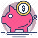 Piggy Bank Savings Business Icon