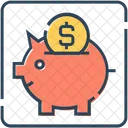Piggy Bank Cash Bank Saving Icon
