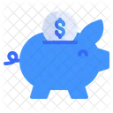 Piggy Bank Piggy Savings Dollar Coin Icon