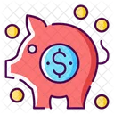 Piggy Bank Savings Finance Icon