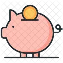 Piggy Bank Savings Coin Icon