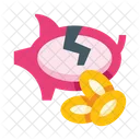 Coins Piggy Bank Savings Icon
