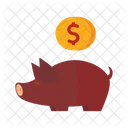 Money Icons Set Piggy Bank Money Icon