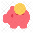 Piggy Bank Saving Cost Saving Icône