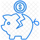 Piggy bank crash  Icon