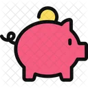 Piggy Bank Money Saving Banking Icon