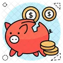 Piggy Bank Penny Bank Money Accumulation Icon