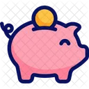 Piggy Bank Saving Money Icon