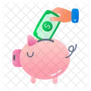 Piggy Bank Savings Investment Icon