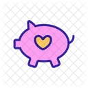Piggy Bank Love  Icon