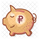 Piggy Bank Rub Cartoon Draw Icon
