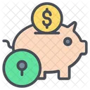 Piggy Bank Security Icône