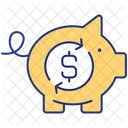 Piggy bank with dollar sign  Icon