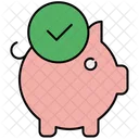 Confirm Piggy Banking Icon